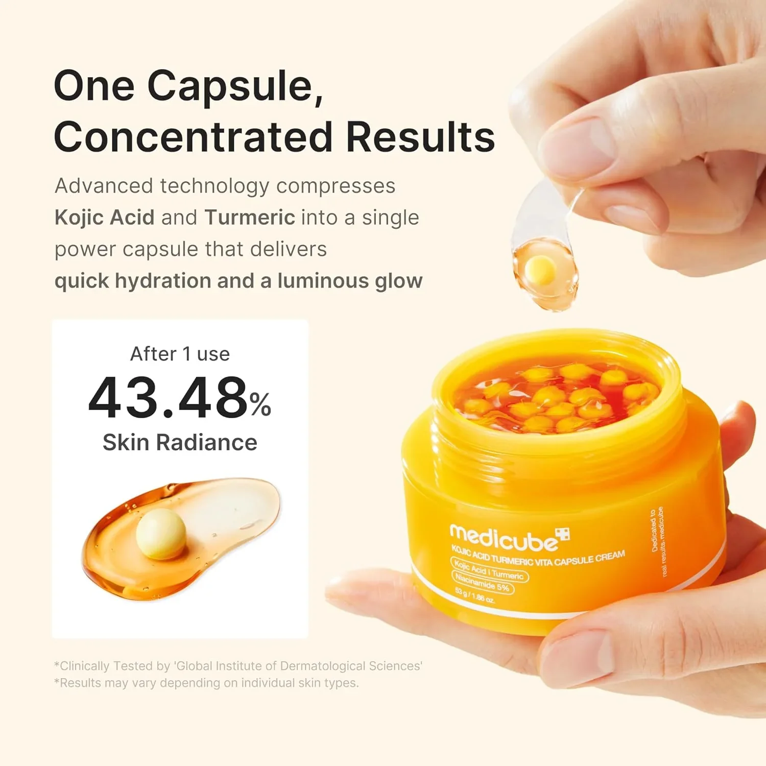 Medicube Kojic Acid Turmeric Vita Capsule Cream 53g - Image 4