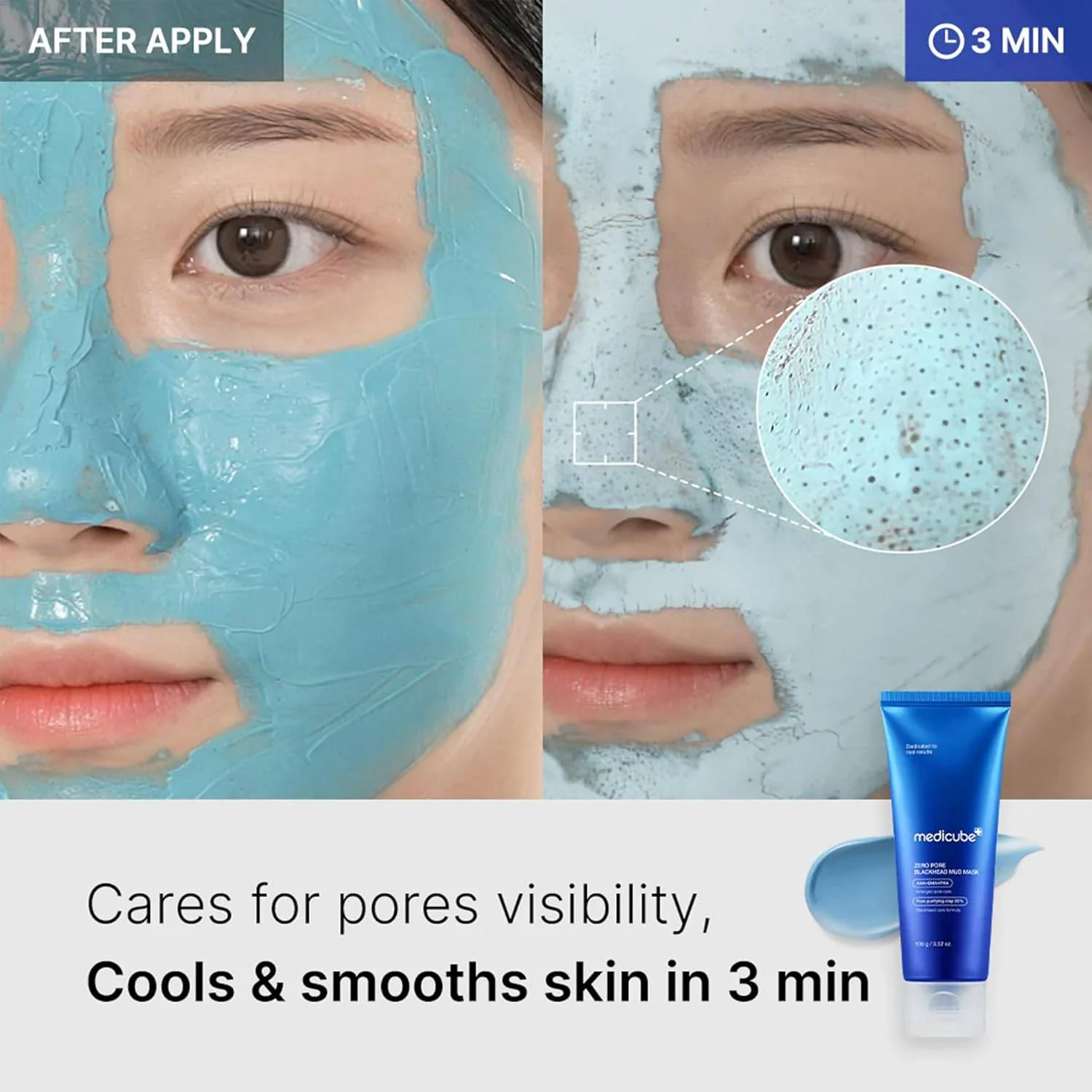 MEDICUBE Zero Pore Blackhead Mud Mask 100g - Image 5