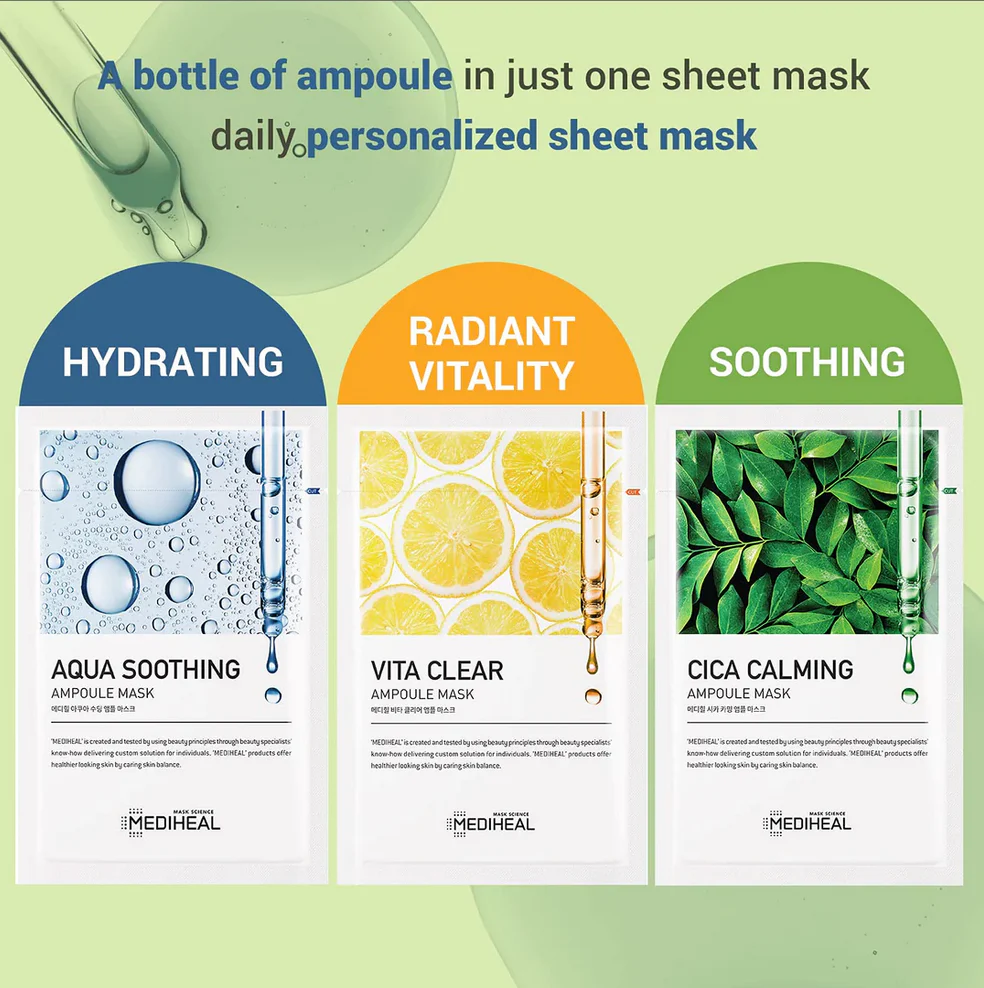 MEDIHEAL Cica Calming Ampoule Mask 1ea - Image 6