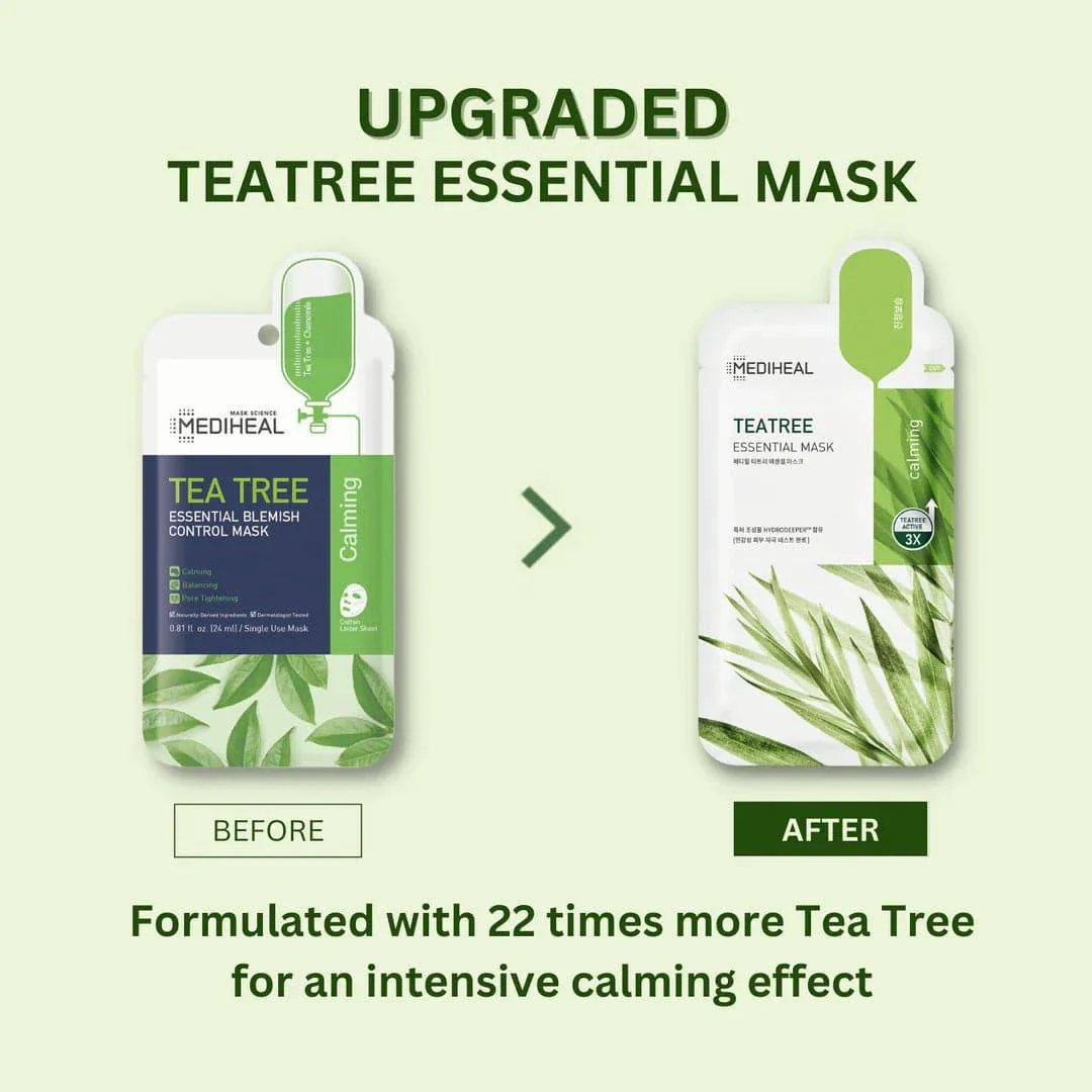 MEDIHEAL Teatree Essential Mask 24ML (1ea) - Image 4