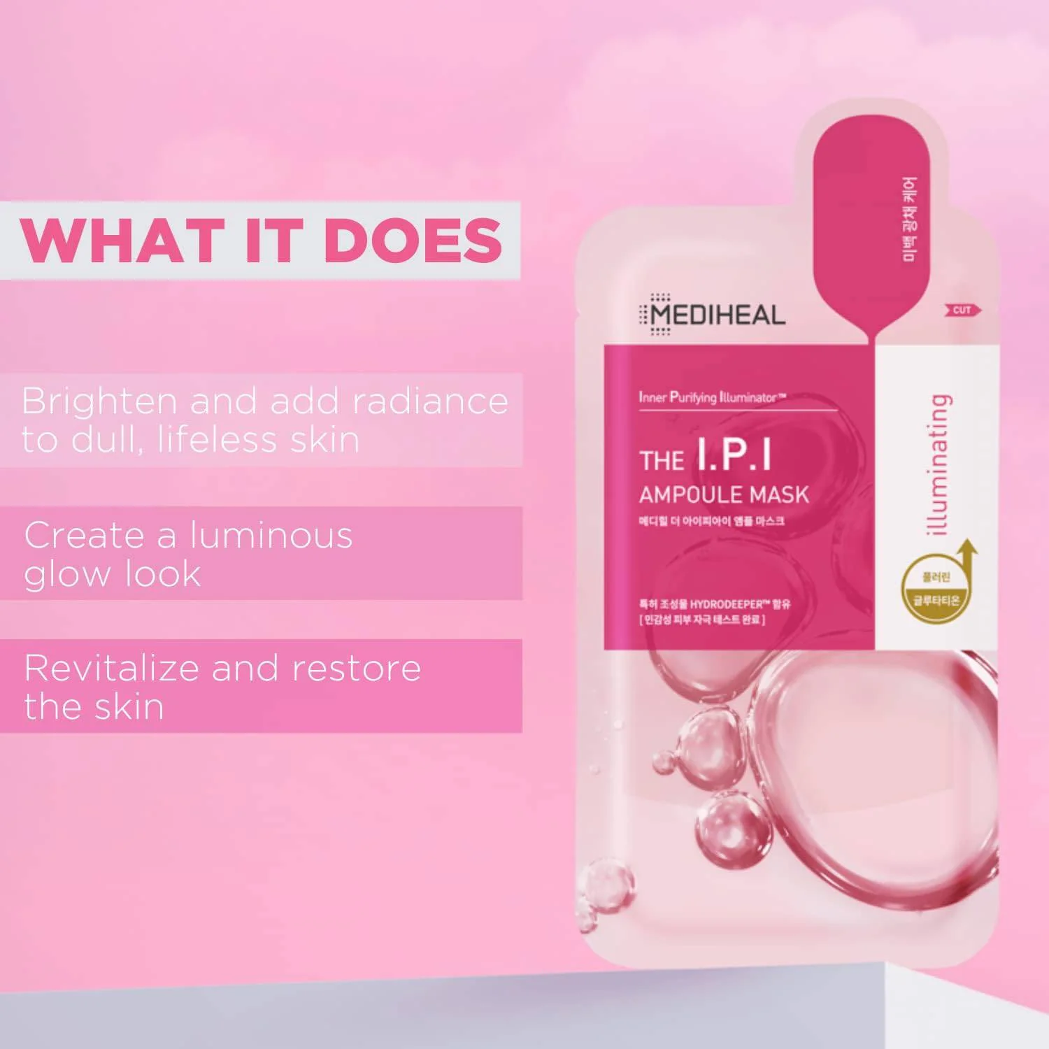 MEDIHEAL The I.P.I Brightening Ampoule Mask 25mL (1ea) - Image 4