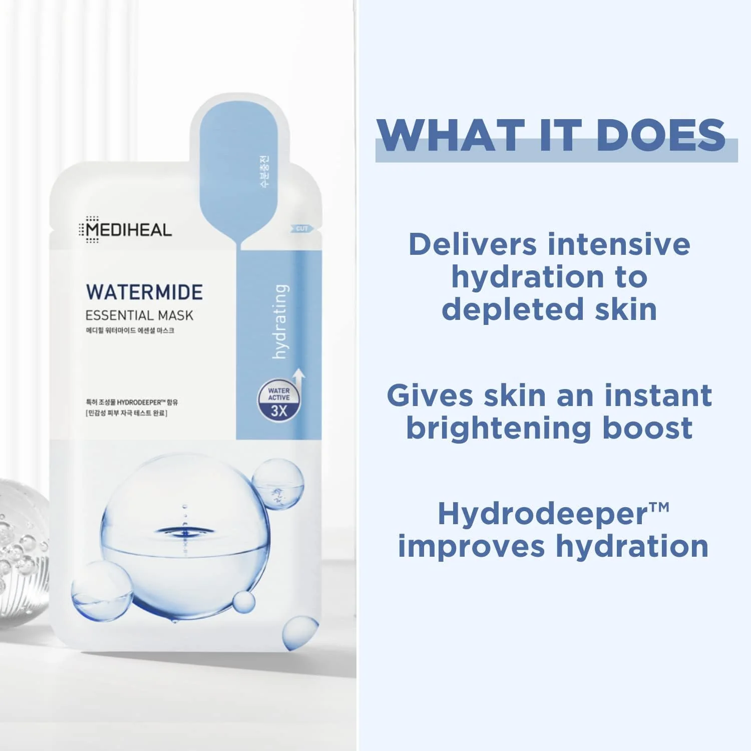 MEDIHEAL Watermide Essential Mask 24mL (1ea) - Image 3
