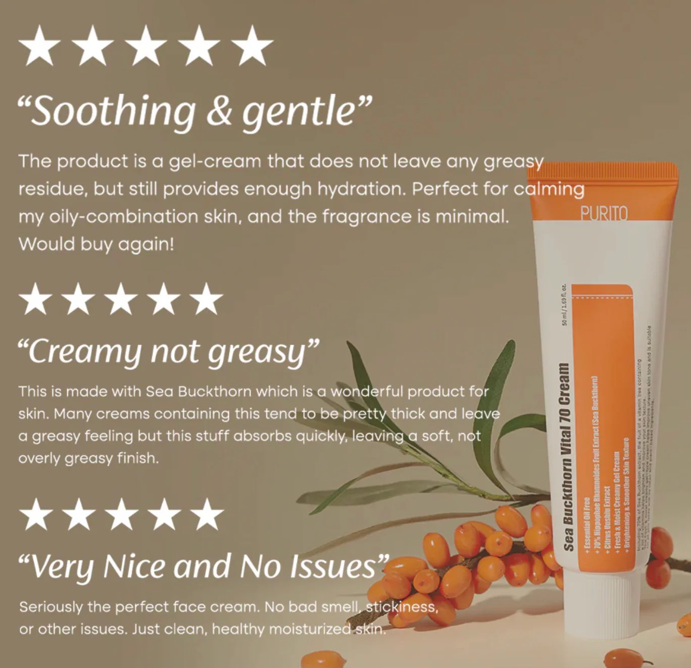 PURITO Sea Buckthorn Vital 70 Cream - Image 6