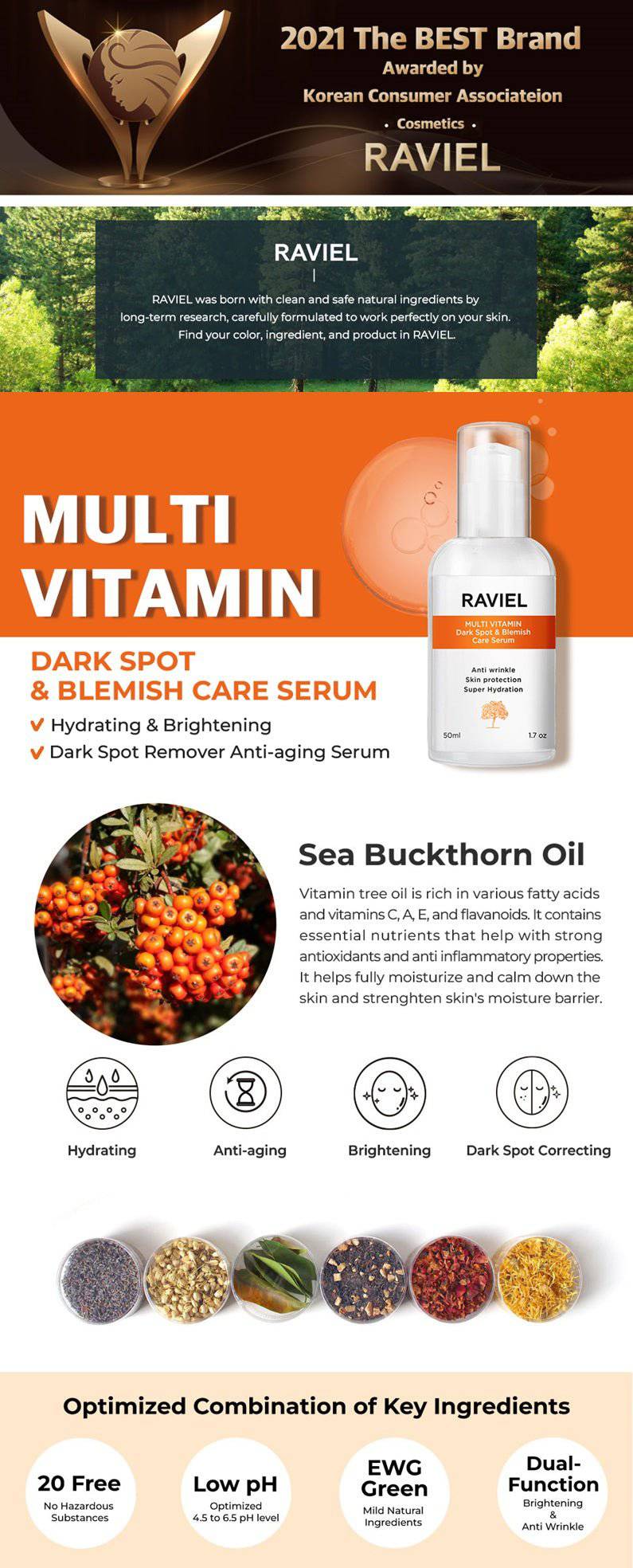 Raviel Multi Vitamin Dark Spot & Blemish Care Serum - Image 6