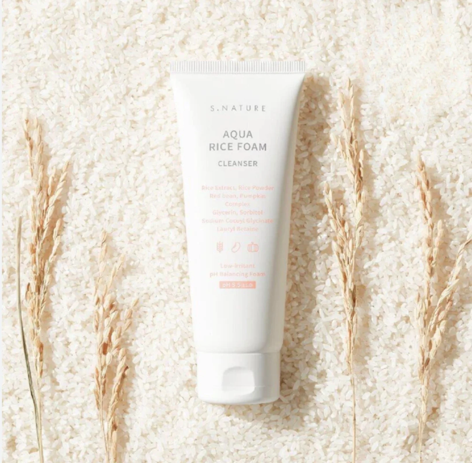 S.NATURE Aqua Rice Foam Cleanser 80ml - Image 3