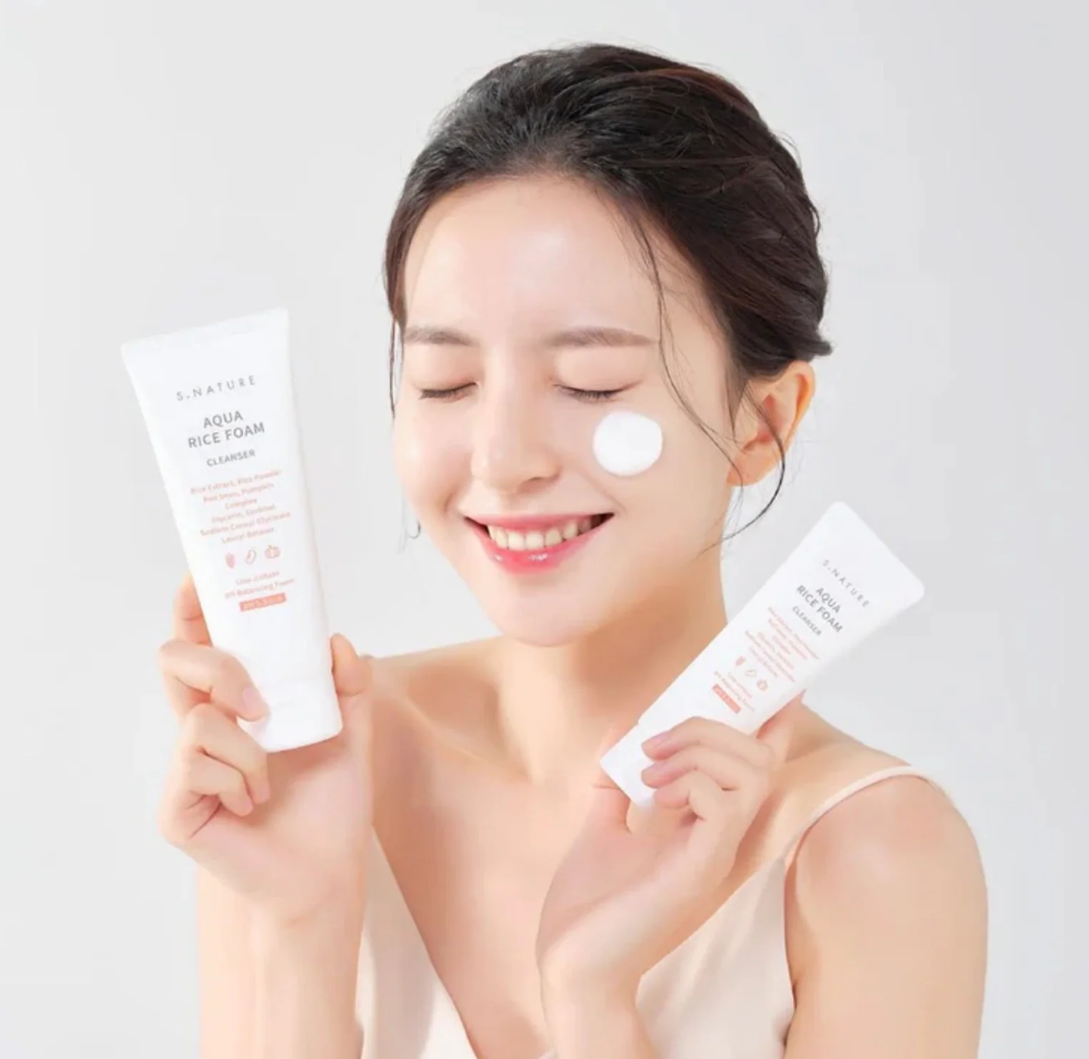 S.NATURE Aqua Rice Foam Cleanser 80ml - Image 4