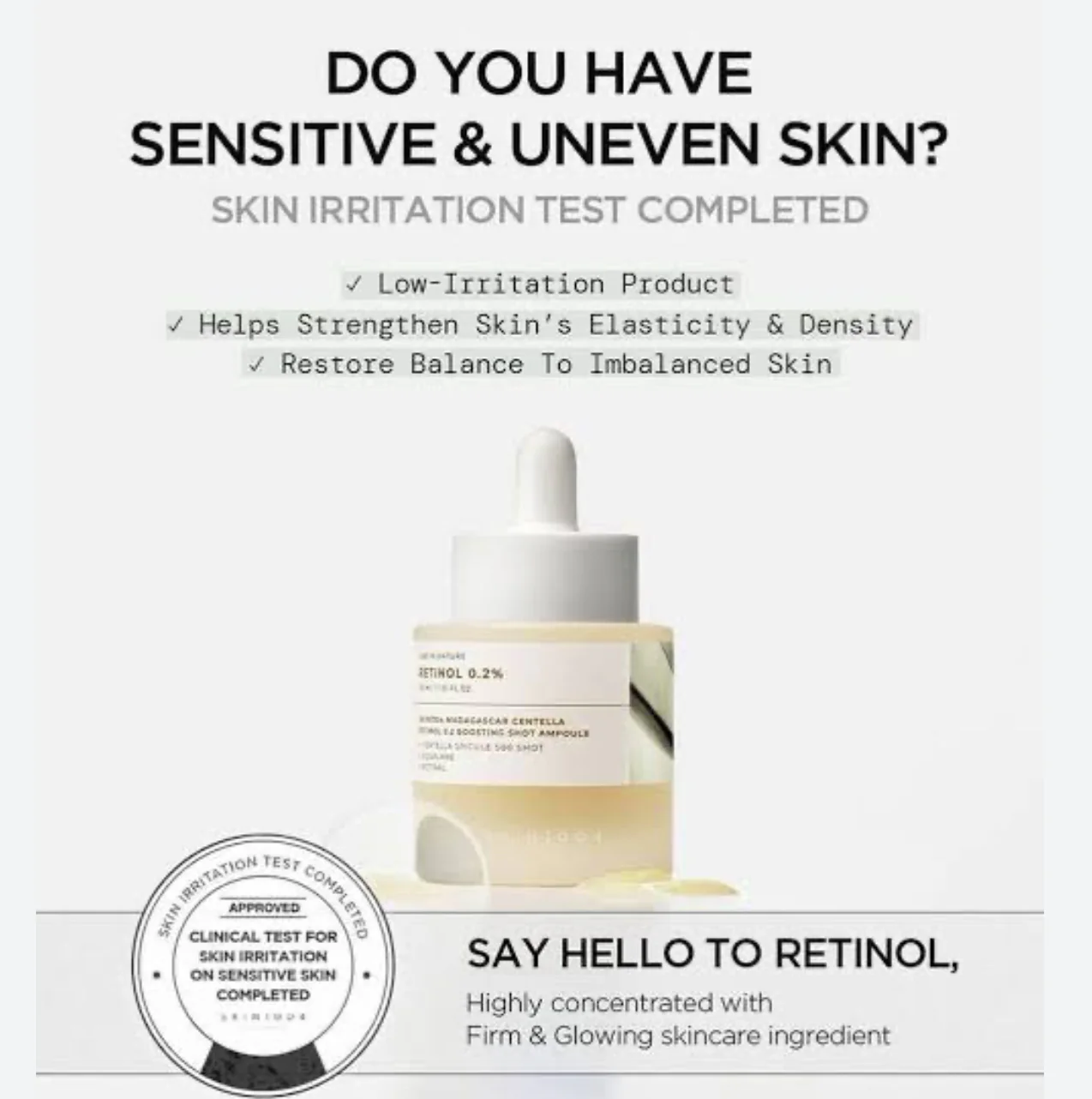 SKIN1004 Madagascar Centella Retinol 0.2 Boosting Shot Ampoule 30ML - Image 4