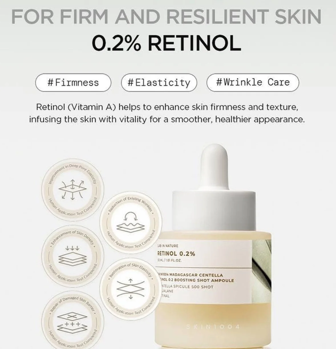 SKIN1004 Madagascar Centella Retinol 0.2 Boosting Shot Ampoule 30ML - Image 7