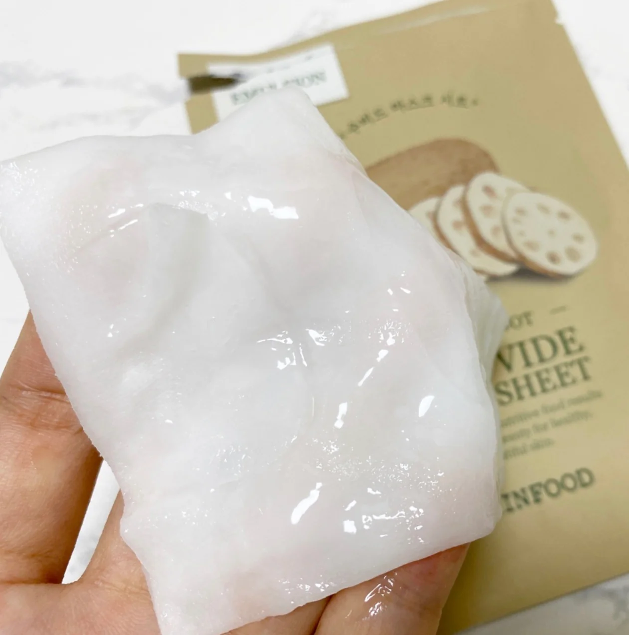SKINFOOD Lotus Root Sous Vide Mask Sheet 20g - Image 3