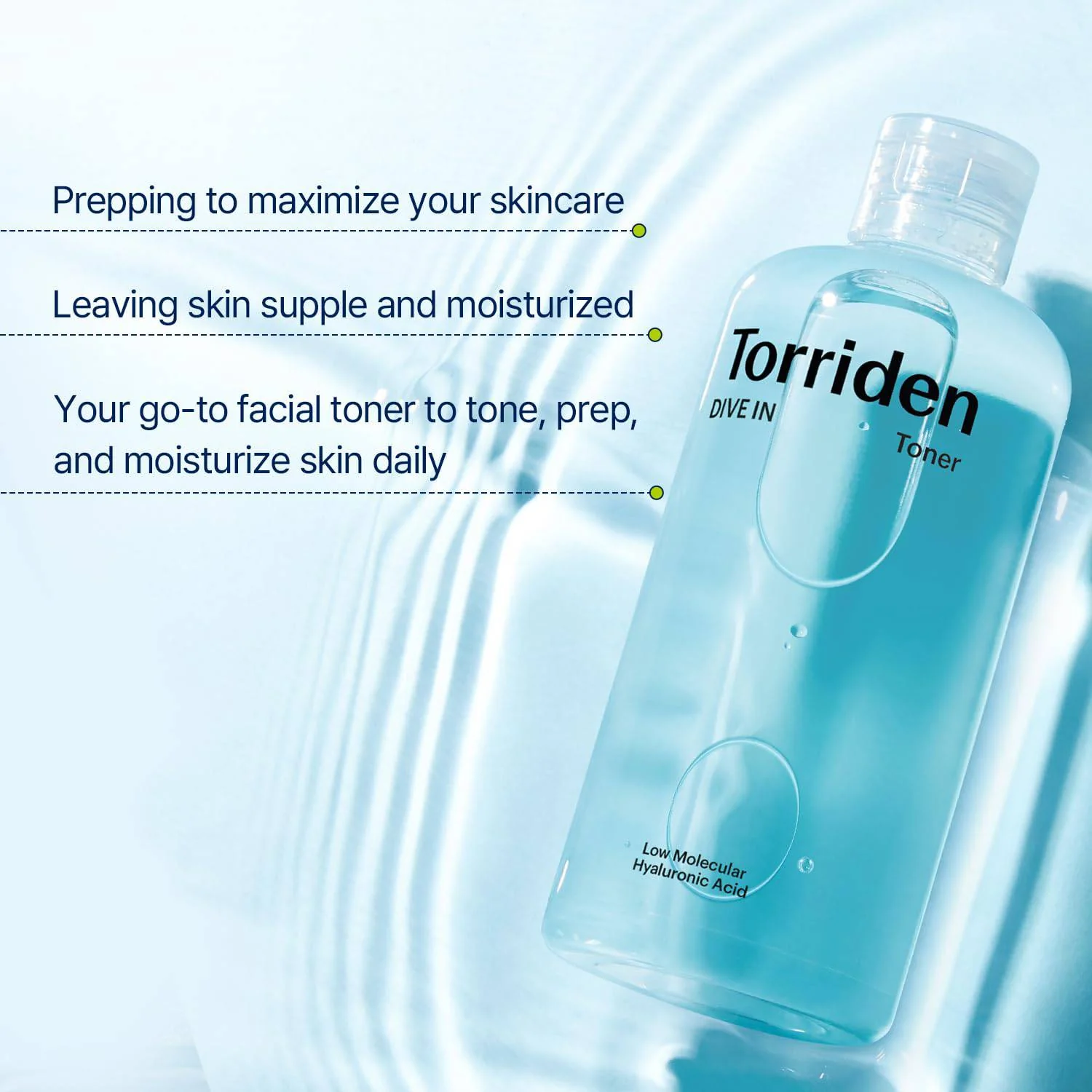 TORRIDEN Dive-In Low Moledulcar Hyaluronic Acid Toner 300mL - Image 5