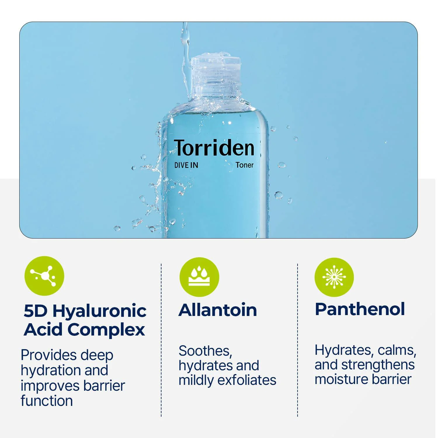 TORRIDEN Dive-In Low Moledulcar Hyaluronic Acid Toner 300mL - Image 6