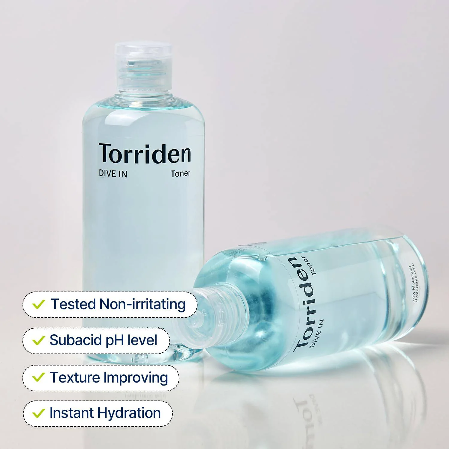 TORRIDEN Dive-In Low Moledulcar Hyaluronic Acid Toner 300mL - Image 7
