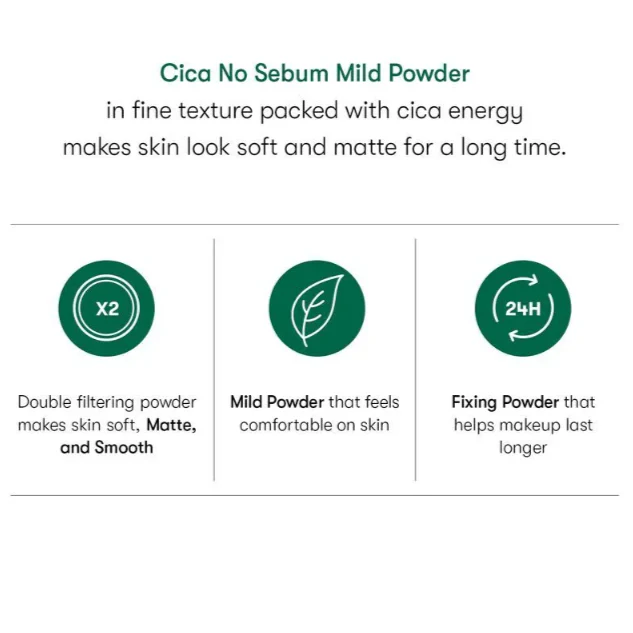 VT COSMETICS Cica No-Sebum Mild Powder 5g - Image 6