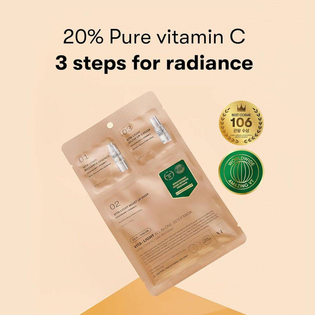 VT COSMETICS Cica Vita-Light All-in-One 3-Step Mask - Image 4