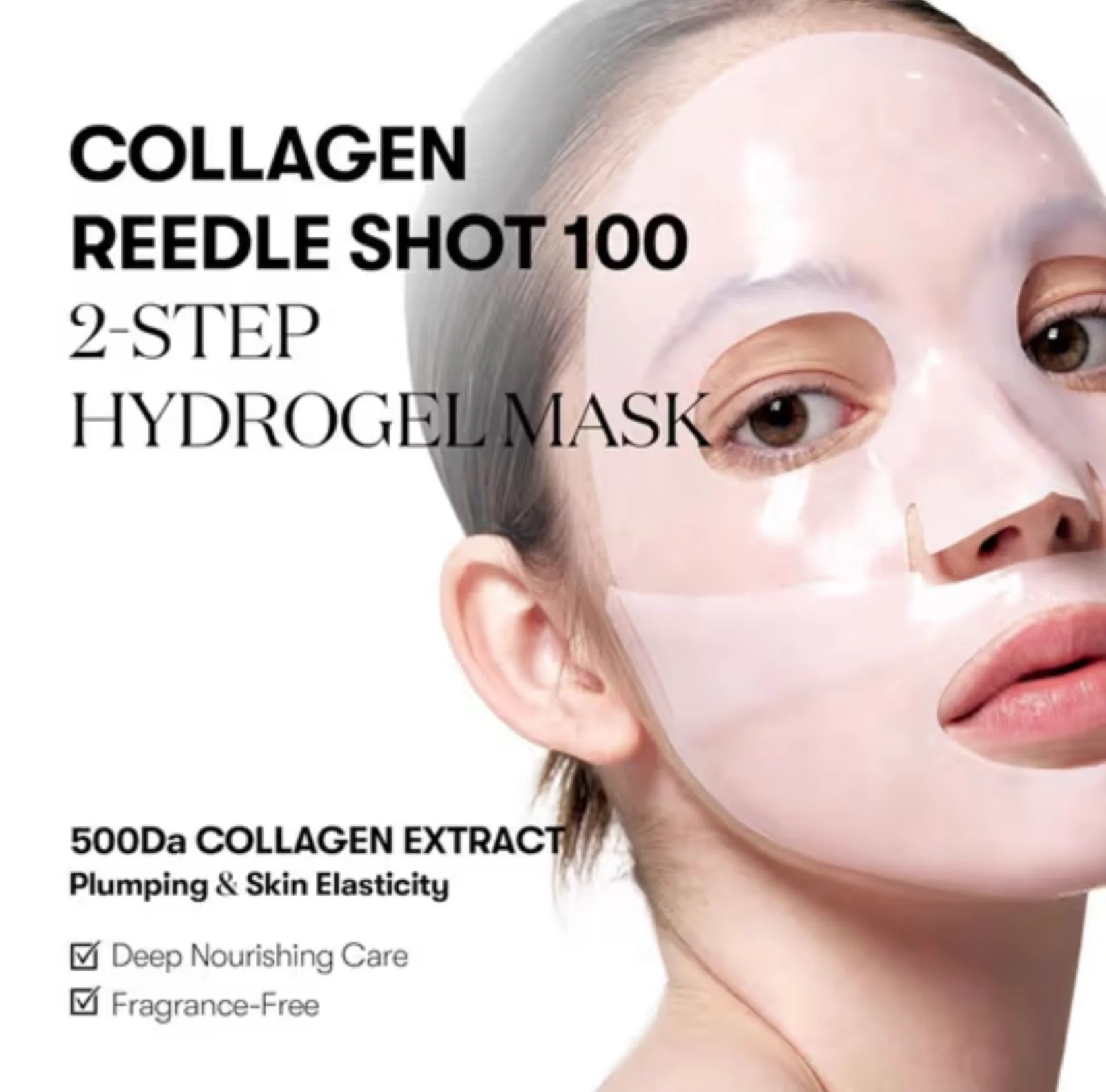 VT COSMETICS Collagen (Pink) Reedle Shot 100 2-Step Mask (1.5g + 25g) - Image 2