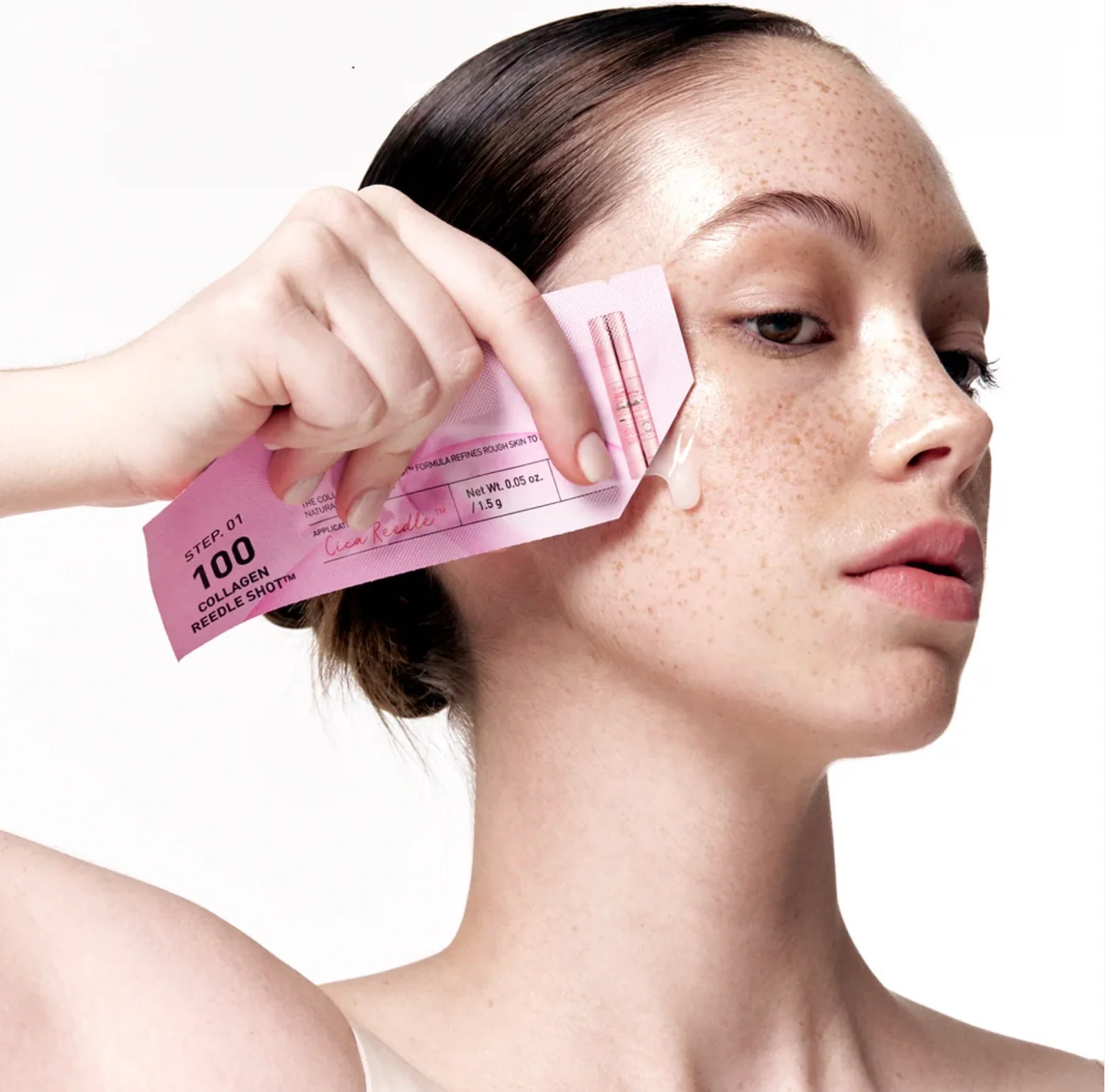 VT COSMETICS Collagen (Pink) Reedle Shot 100 2-Step Mask (1.5g + 25g) - Image 3