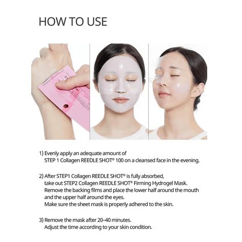 VT COSMETICS Collagen (Pink) Reedle Shot 100 2-Step Mask (1.5g + 25g) - Image 8