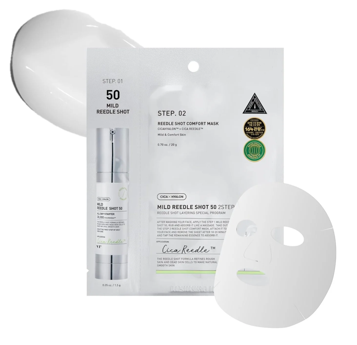 VT COSMETICS Mild Reedle Shot 50 2 Step Mask 1.5g (1 EA) - Image 2
